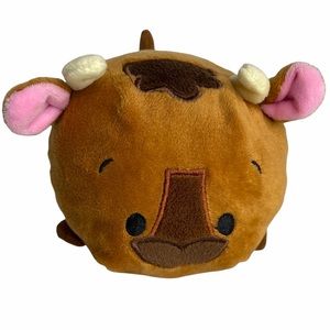bun BUN! round stackable baby Stuffed tan bull cow brown the Bull